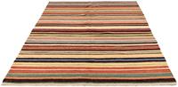 Morgenland Wollteppich Kelim Maimene Durchgemustert 201 x 153 cm, rechteckig, 0,5 mm Höhe, Wendeteppich