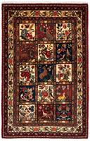 Morgenland Wollteppich Bachtiar Figurativ Multicolore 148 x 103 cm, rechteckig, 1 mm Höhe, Handgeknüpft