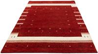 Morgenland Wollteppich Loribaft Bordüre Rosso 203 x 141 cm, rechteckig, 1,8 mm Höhe, Sehr weicher Flor
