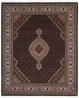 Morgenland Wollteppich Täbriz Medaillon Blu scuro 253 x 203 cm, rechteckig, 0,8 mm Höhe, Unikat mit Zertifikat