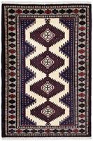 Morgenland Wollteppich Turkaman Medaillon 135 x 90 cm, rechteckig, 0,6 mm Höhe, Unikat mit Zertifikat