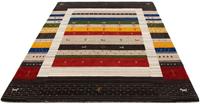 Morgenland Wollteppich Loribaft Bordüre Multicolore 202 x 142 cm, rechteckig, 1,8 mm Höhe, Sehr weicher Flor