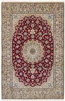 Morgenland Wollteppich Nain 9la Medaillon Rosso 300 x 204 cm, rechteckig, 0,6 mm Höhe, Unikat mit Zertifikat