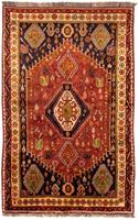 Morgenland Wollteppich Shiraz Blumenmuster 248 x 132 cm, rechteckig, 0,1 mm Höhe, Unikat mit Zertifikat