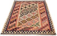 Morgenland Wollteppich Kelim Fars Durchgemustert 222 x 155 cm, rechteckig, 0,4 mm Höhe, Wendeteppich