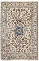 Morgenland Wollteppich Nain 9la Medaillon Beige 298 x 200 cm, rechteckig, 0,6 mm Höhe, Unikat mit Zertifikat