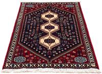 Morgenland Wollteppich Abadeh Medaillon 128 x 76 cm, rechteckig, 1 mm Höhe, Handgeknüpft