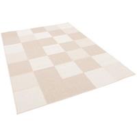 Pergamon In & Outdoor Teppich Flachgewebe Marbella Karo Teppiche beige Gr. 80 x 150