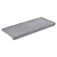 En.casa Stufenmatte 15er Set Treppenmatten 65 x 24 cm Rechteckig Treppenschoner Selbstklebend in verschiedenen Farben hellgrau