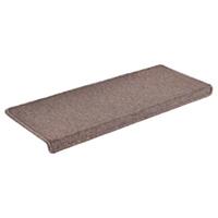 En.casa Stufenmatte 15er Set Treppenmatten 65 x 24 cm Rechteckig Treppenschoner Selbstklebend in verschiedenen Farben dunkelbraun