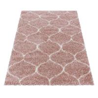 Giancasa Hochflor Teppich Langflor Shaggy Suda-501 rosa-kombi Gr. 120 x 120