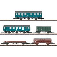 087761 Z set van 5 spooronderhoudswagens MHI van de DB
