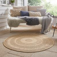 NORTHRUGS Jute Buitenkleed Woods - Rond - Beige