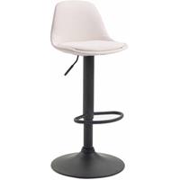 CLP Barhocker Kiel Stoff-creme-Metall matt schwarz