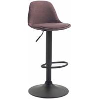 CLP Barhocker Kiel Stoff-braun-Metall matt schwarz