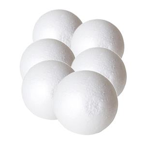 Gerim Pakket van 6x stuks piepschuim hobby/DIY bal/bol 15 cm -