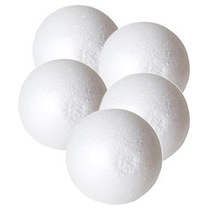 Gerim Pakket van 5x stuks piepschuim hobby/DIY bal/bol 10 cm -