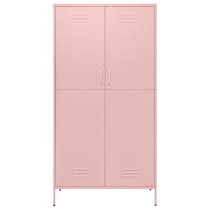 VidaXL Kleiderschrank Rosa 90x50x180 cm Stahl 