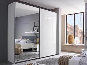 Mobistoxx Kast HAZZA 2 schuifdeuren 175 cm hoogglans wit/alpine wit