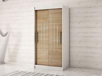 Mobistoxx Kast YORKNEW 2 schuifdeuren 100 cm wit/sonoma