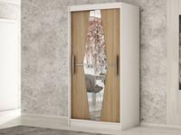 Mobistoxx Kast BOLIVAR 2 schuifdeuren 100 cm wit/sonoma