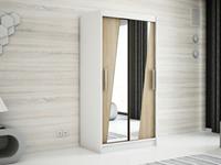 Mobistoxx Kast RHOMBO 2 schuifdeuren 120 cm wit/sonoma