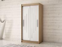 Mobistoxx Kast YORKNEW 2 schuifdeuren 120 cm sonoma/wit