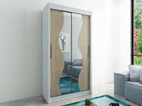 Mobistoxx Kast MADERA 2 schuifdeuren 100 cm wit/sonoma