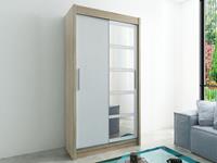 Mobistoxx Kast ROMANE 2 schuifdeuren 120 cm sonoma/wit