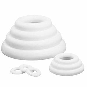 Rayher hobby materialen Set van 5x stuks piepschuim vorm/figuur vlakke ring 30 cm -
