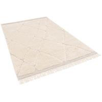 Pergamon In & Outdoor Teppich Shaggy Sylt Rauten Teppiche creme Gr. 133 x 190