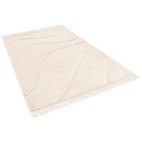 Pergamon In & Outdoor Teppich Shaggy Sylt Wellen Teppiche creme Gr. 80 x 150