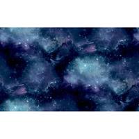 GOOD VIBES Tapete Galaxy with Stars Schwarz und Lila