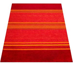 Paco Home Wollen kleed Gabbeh 307 Korte pool, met de hand geweven, zuivere wol, gabbeh-stijl, gestreept, woonkamer