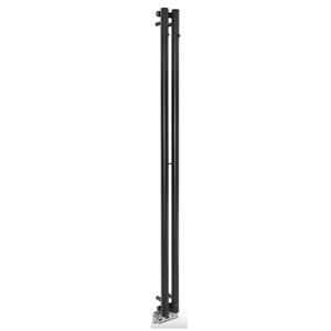 Sapho Pilon badkamerradiator met 4 haken 12x180 mat zwart