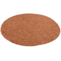 Pergamon Hochflor Langflor Shaggy Teppich Fluffy Rund Teppiche terrakotta Gr. 120 x 120