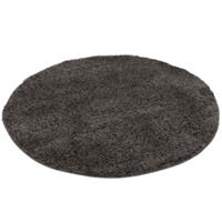 Pergamon Hochflor Langflor Shaggy Teppich Fluffy Rund Teppiche anthrazit Gr. 120 x 120