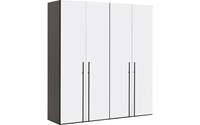 Goossens Kledingkast Easy Storage Ddk, Kledingkast 203 cm breed, 220 cm hoog, 4x glas draaideur