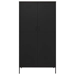 vidaXL Kledingkast 90x50x180 cm staal zwart