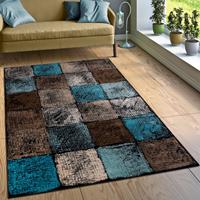 Paco Home Loper Metro 155 Tapijtloper, korte pool, modern ruitmotief