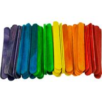 50x stuks muti-color kleur hobby knutselen houtjes/ijslollie stokjes 114 x 10 mm -