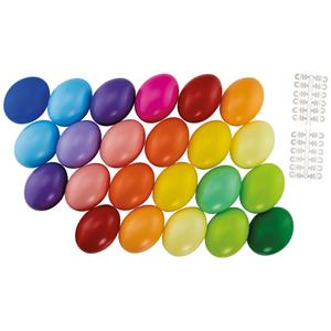 48x stuks gekleurde hobby knutselen eieren van plastic 6 cm -