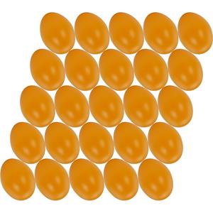 75x stuks licht oranje hobby knutselen eieren van plastic 4.5 cm -