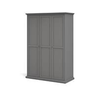 ebuy24 Venedig Kleiderschrank 3 Türen matt grau. - Grau