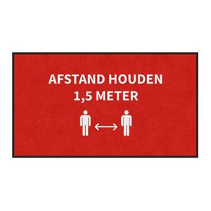 Deurmat 'Afstand houden' anderhalve meter - 85x150 cm