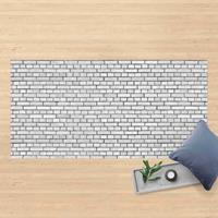 Bilderwelten Vinyl-Teppich - Backstein Mauer WeiÃŸ - Querformat 1:2 GrÃ¶ÃŸe HxB: 40cm x 80cm