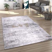 PACO HOME Teppich Wohnzimmer Kurzflor Abstraktes Muster Vintage 3D Effekt Used Look 160x230 cm, Mehrfarbig 4 - 