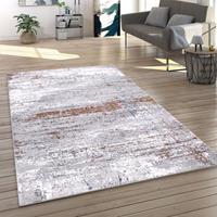 PACO HOME Teppich Wohnzimmer Kurzflor Abstraktes Muster Vintage 3D Effekt Used Look 160x230 cm, Mehrfarbig 2 - 