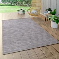 PACO HOME Outdoor Teppich Wetterfest Balkon KÃ¼che Sisal Meliert Streifen Natur Grau 200x290 cm