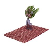 RELAXDAYS Jute Teppich 60x90 cm beige/rot